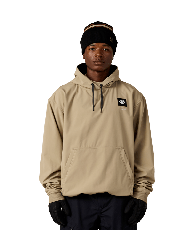 MENS WATERPROOF TEAM HOODY - KHAKI