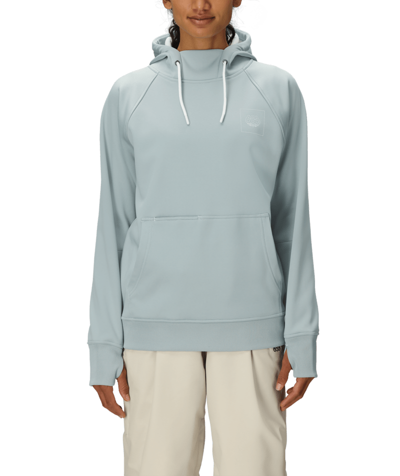 Women's Bonded Fleece Pullover Hoody - DUSTY MARINE