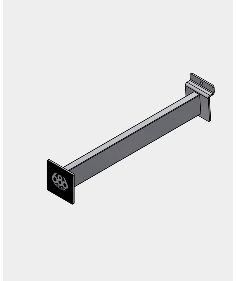 Polar Slatwall 12" Straight Arm w Logo - 2 Pack - ASSORTED