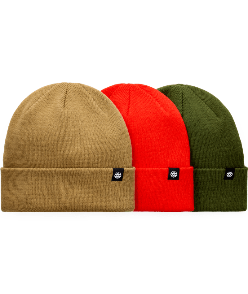 686 STANDARD ROLL UP BEANIE - (3-Pack) - ASSORTED 3