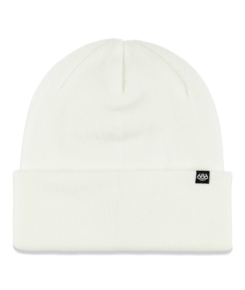686 STANDARD ROLL UP BEANIE - WHITE