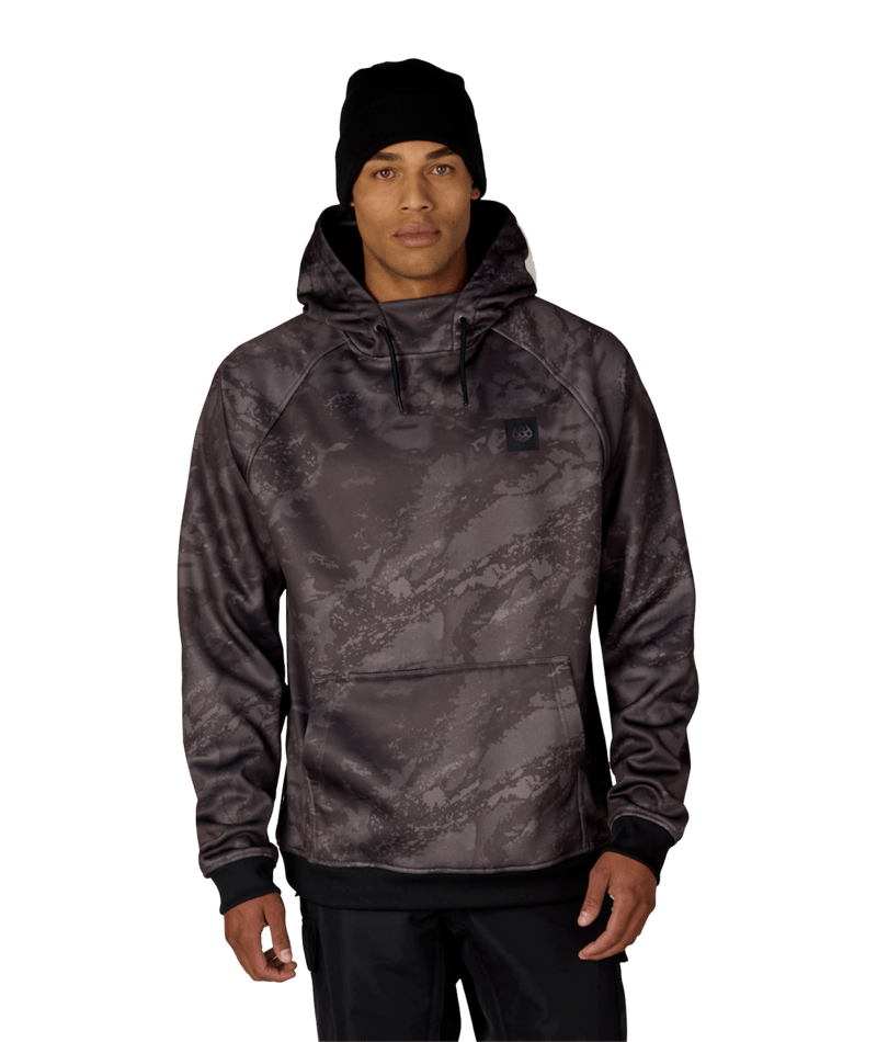 MENS BONDED FLEECE HOODY - CHARCOAL HEMISPHERE