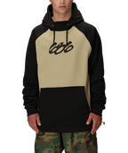 MENS BONDED FLEECE HOODY - SAGE COLORBLOCK