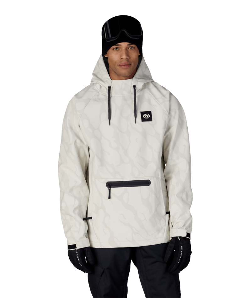MENS WATERPROOF HYPERCHROMIC PULLOVER HOODY - LIMESTONE FRACTURE