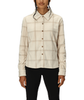 WOMENS SIERRA NEVADA FLEECE BUTTON UP - LIMESTONE PLAID