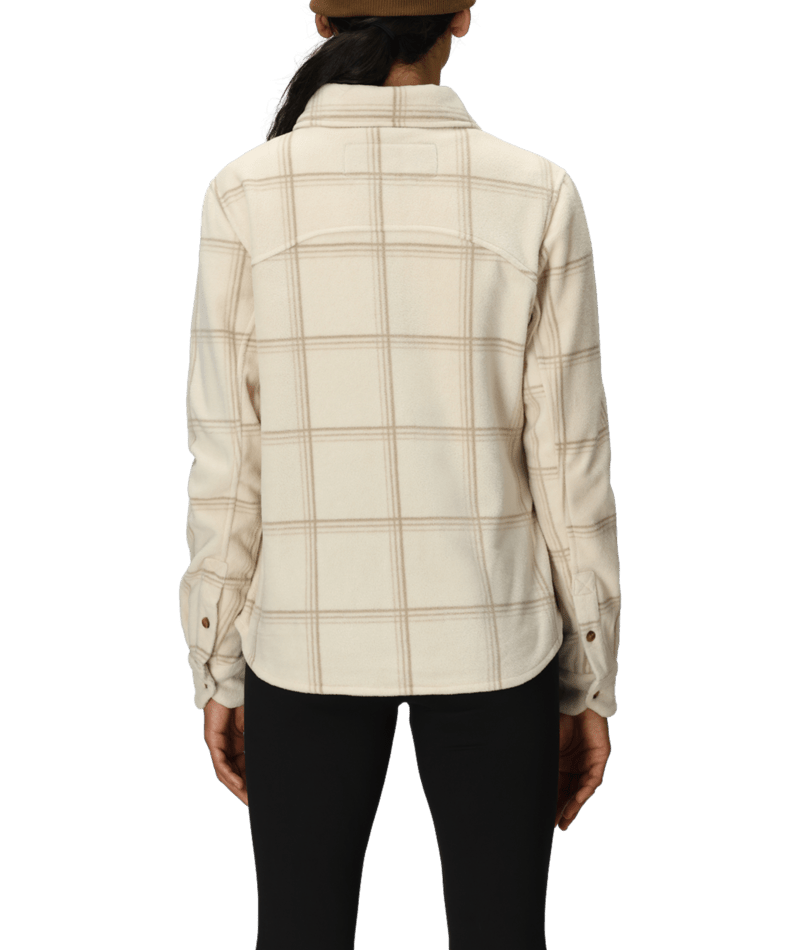 WOMENS SIERRA NEVADA FLEECE BUTTON UP - LIMESTONE PLAID