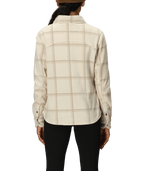 WOMENS SIERRA NEVADA FLEECE BUTTON UP - LIMESTONE PLAID