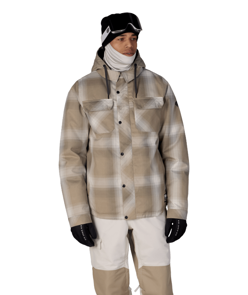 MENS WOODLAND™ INSULATED JACKET - KHAKI PLAID