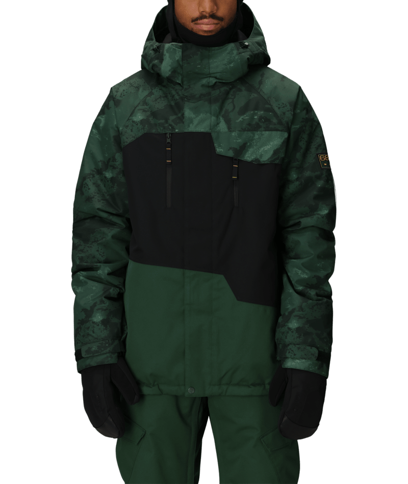 MENS GEO™ INSULATED JACKET - MOSS GREEN COLORBLOCK
