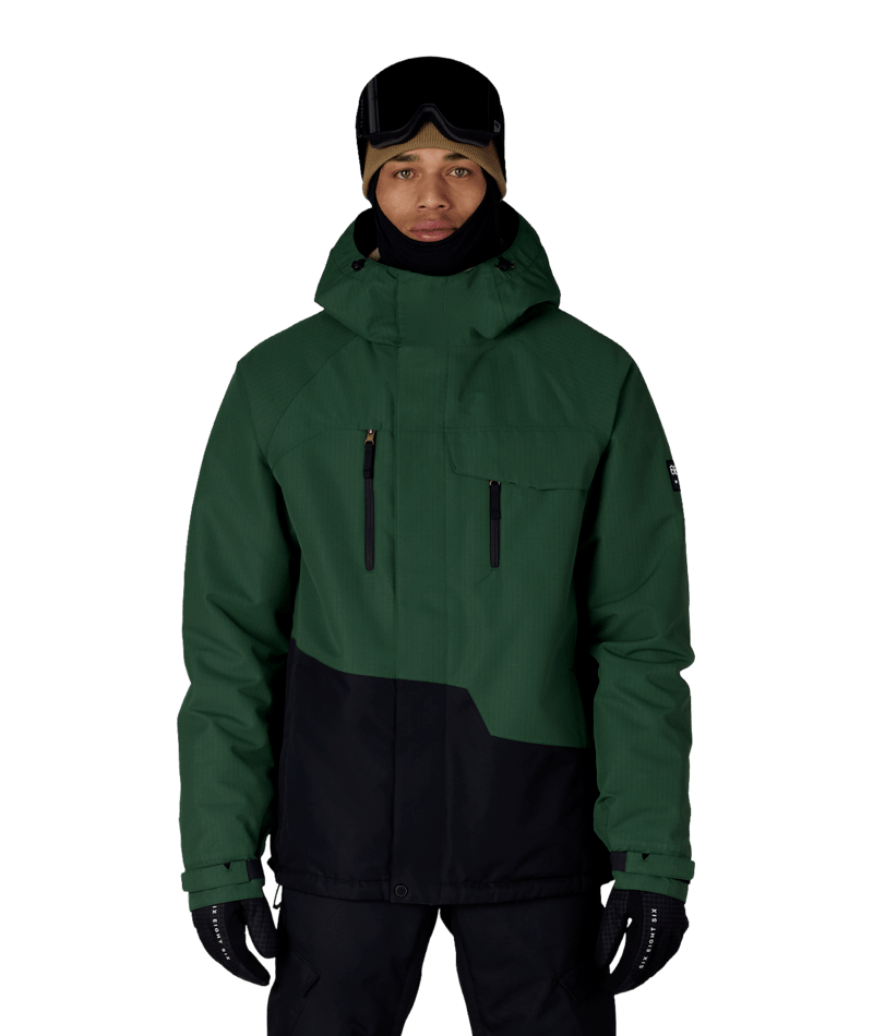 MENS GEO™ INSULATED JACKET - MOSS GREEN RIPSTOP COLORBLOCK