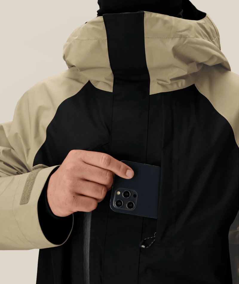MENS GORE-TEX CORE SHELL JACKET - SAGE COLORBLOCK