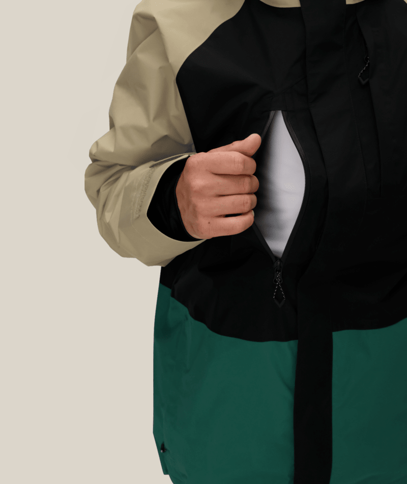 MENS GORE-TEX CORE SHELL JACKET - SAGE COLORBLOCK