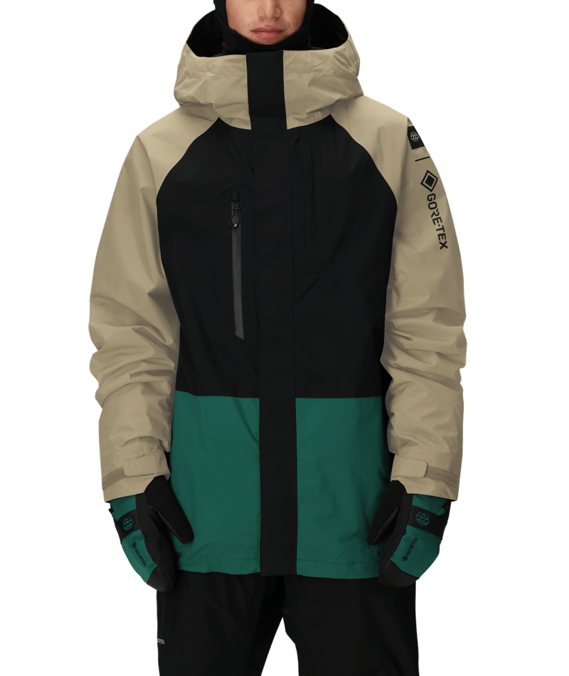 MENS GORE-TEX CORE SHELL JACKET - SAGE COLORBLOCK