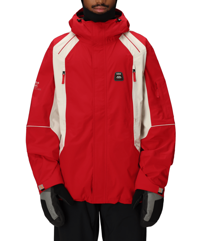 MENS 2002 X3 SHELL JACKET - TRUE RED COLORBLOCK