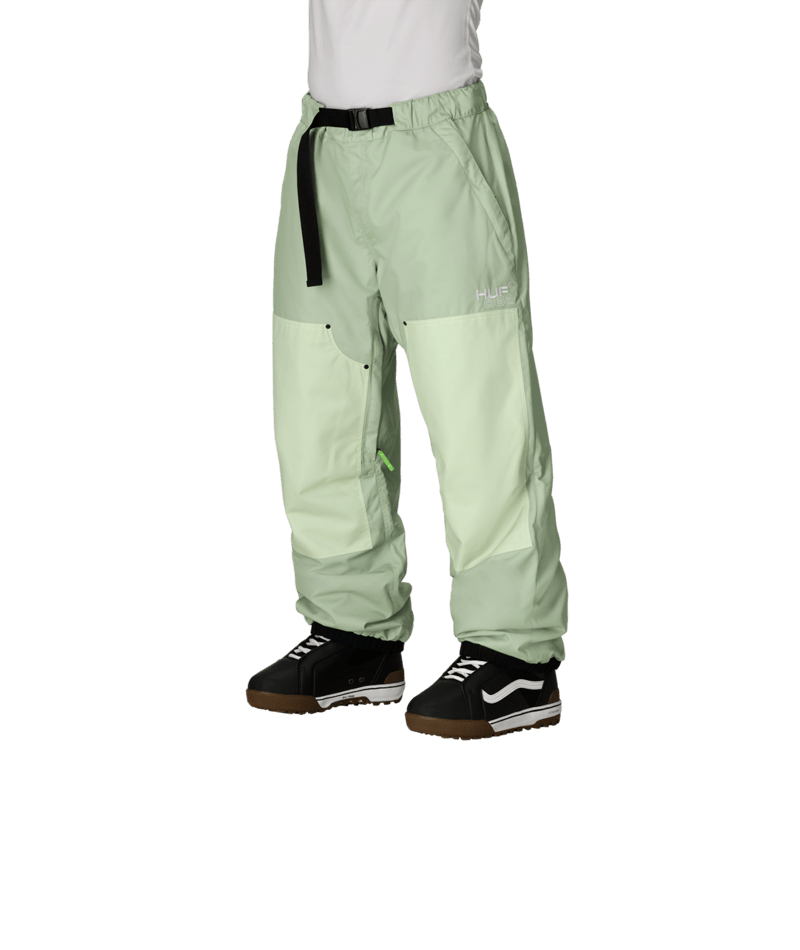 MENS 686 HUF DOUBLE H SHELL PANT - HUF GREEN COLORBLOCK