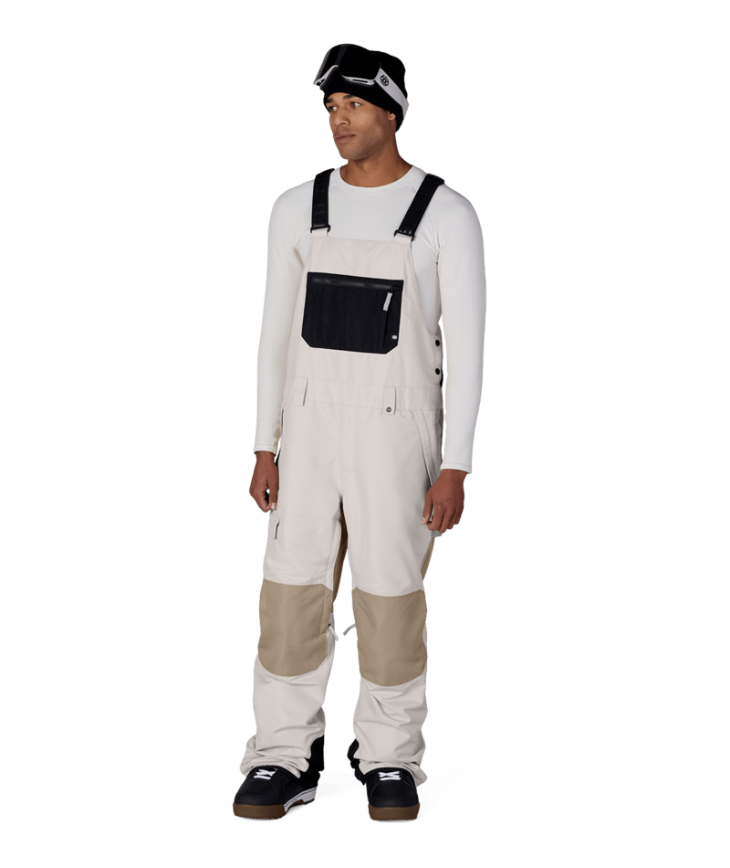 MENS HOT LAP™ INSULATED BIB - LIMESTONE KHAKI COLORBLOCK