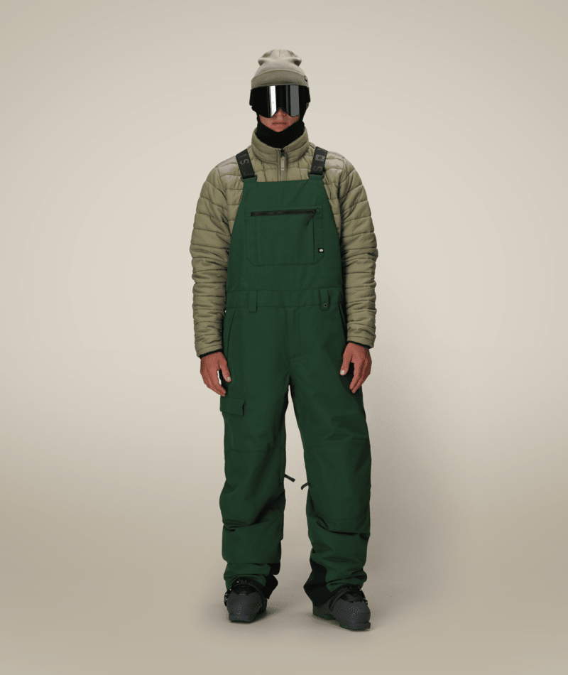 MENS HOT LAP™ INSULATED BIB - MOSS GREEN RIPSTOP
