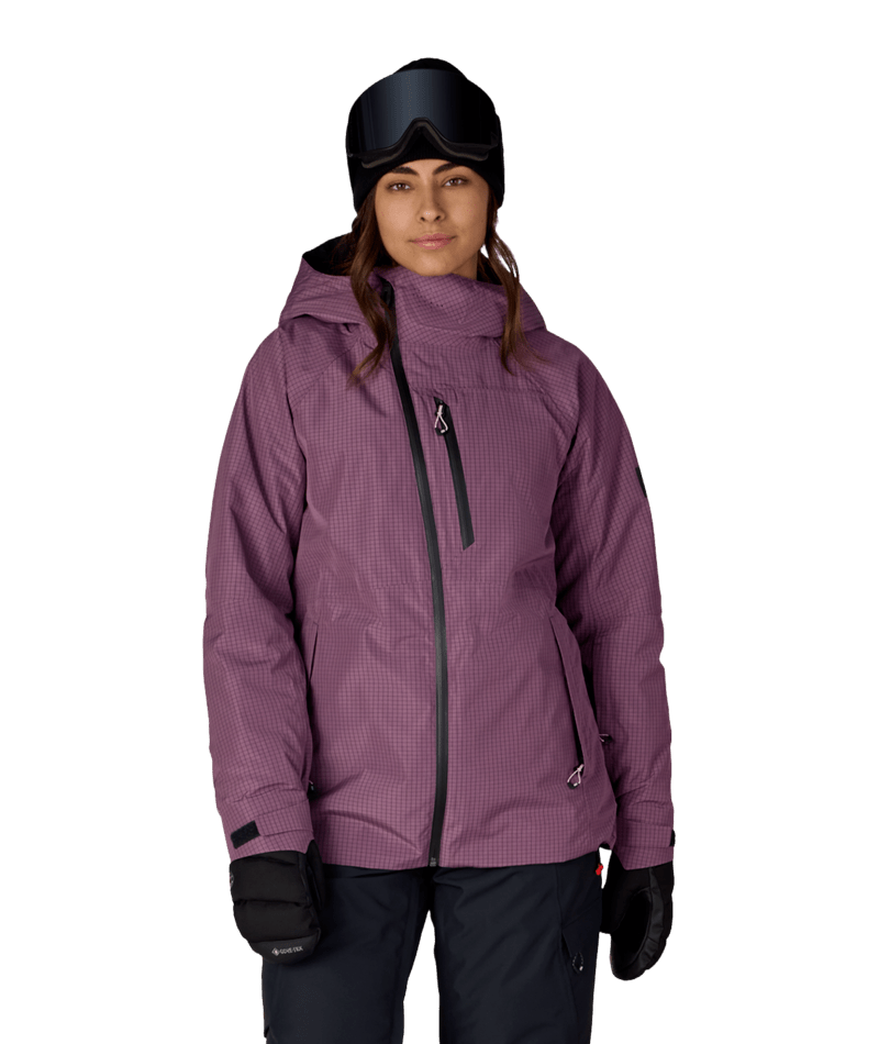 WOMENS HYDRA™ THERMAGRAPH® JACKET - BLACK PLUM GRID