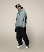 WOMENS OUTLINE™ SHELL ANORAK - DUSTY MARINE GRID