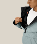 WOMENS OUTLINE™ SHELL ANORAK - DUSTY MARINE GRID