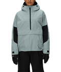 WOMENS OUTLINE™ SHELL ANORAK - DUSTY MARINE GRID