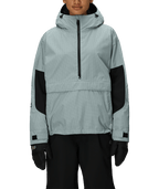 WOMENS OUTLINE™ SHELL ANORAK - DUSTY MARINE GRID