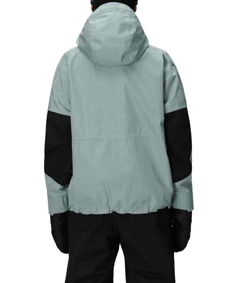 WOMENS OUTLINE™ SHELL ANORAK - DUSTY MARINE GRID