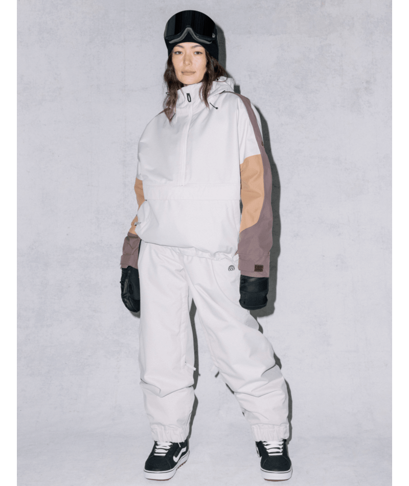 WOMENS OUTLINE™ SHELL ANORAK - LIMESTONE COLORBLOCK