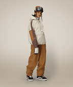 WOMENS OUTLINE™ SHELL ANORAK - LIMESTONE COLORBLOCK