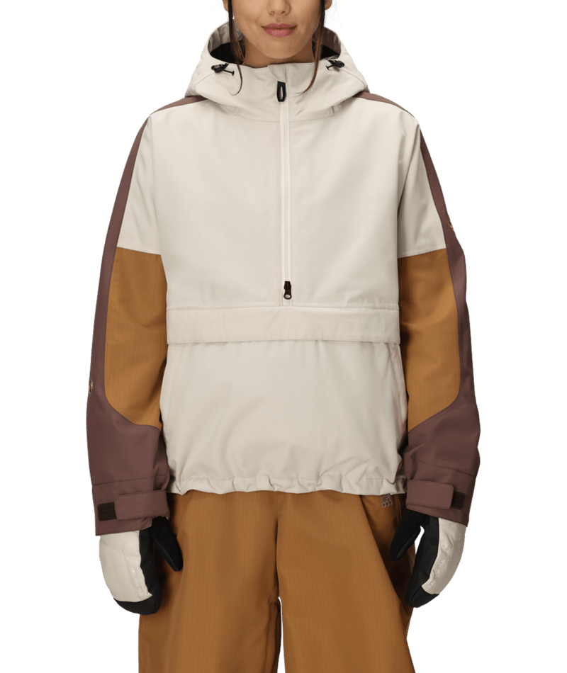 WOMENS OUTLINE™ SHELL ANORAK - LIMESTONE COLORBLOCK