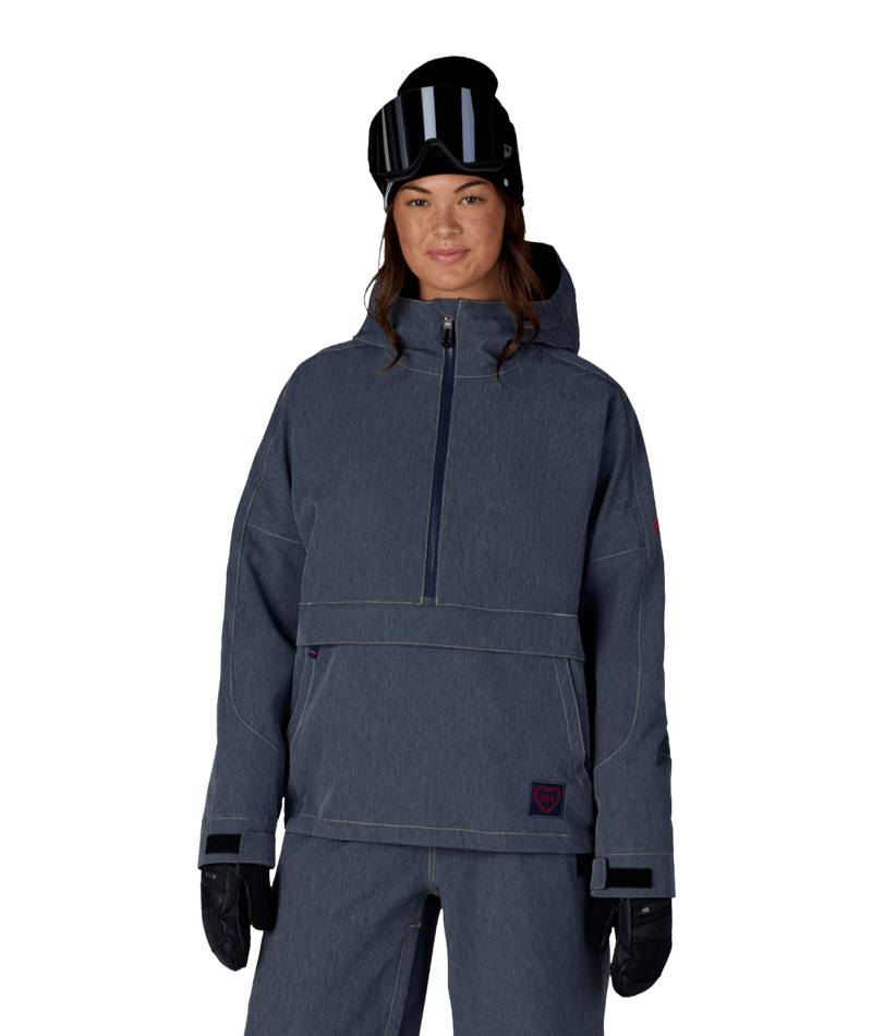 WOMENS OUTLINE™ SHELL ANORAK - NAVY DENIM