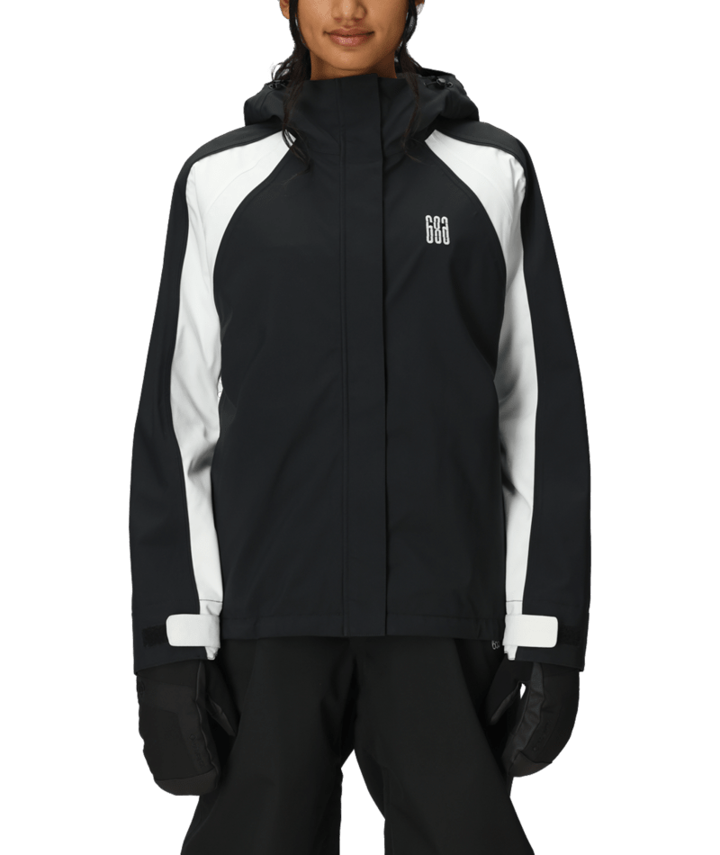 WOMENS HOLOGRAM™ SHELL JACKET - BLACK COLORBLOCK