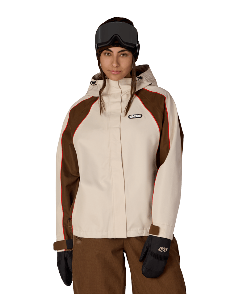 WOMENS HOLOGRAM™ SHELL JACKET - LIMESTONE COLORBLOCK