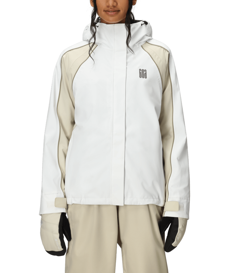 WOMENS HOLOGRAM™ SHELL JACKET - WHITE COLORBLOCK