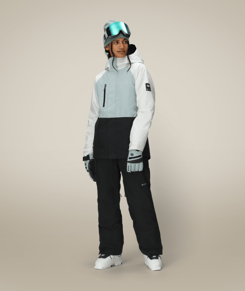 WOMENS GORE-TEX WILLOW™ INSULATED JACKET - DUSTY MARINE COLORBLOCK