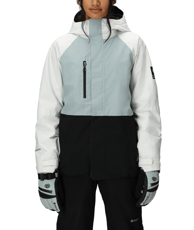 WOMENS GORE-TEX WILLOW™ INSULATED JACKET - DUSTY MARINE COLORBLOCK