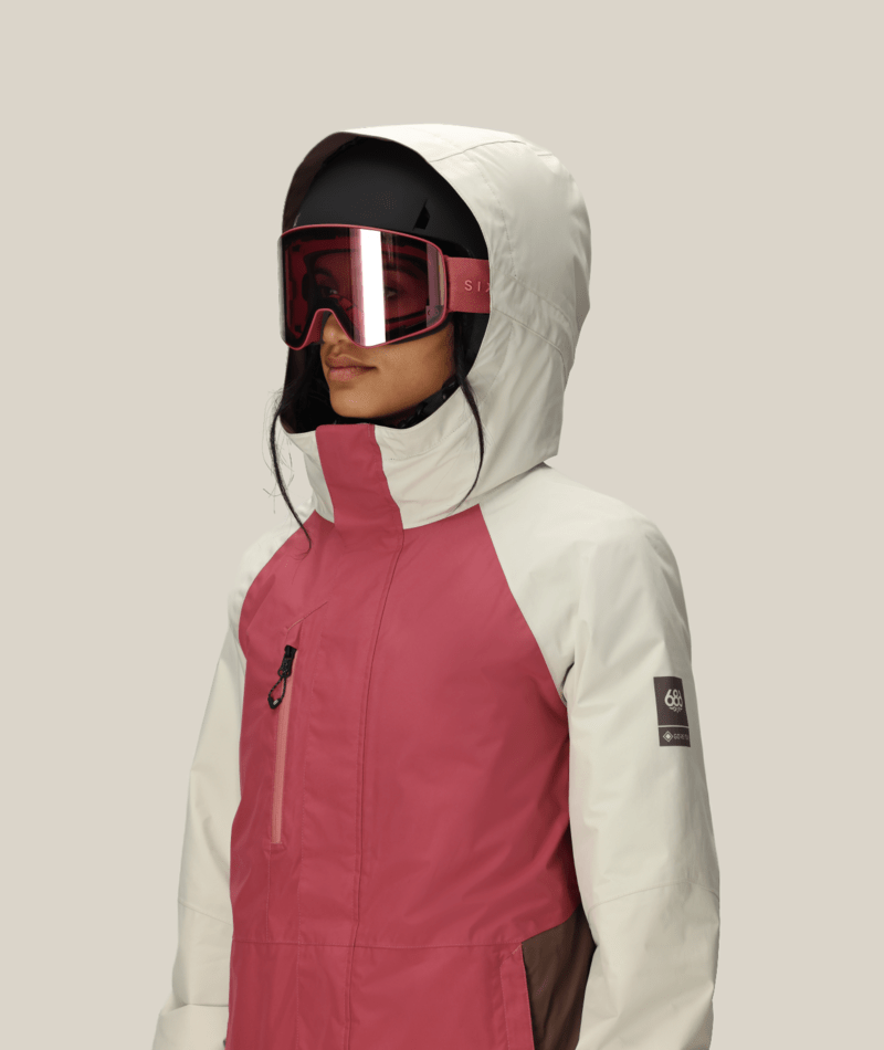 WOMENS GORE-TEX WILLOW™ INSULATED JACKET - ROSEWOOD COLORBLOCK