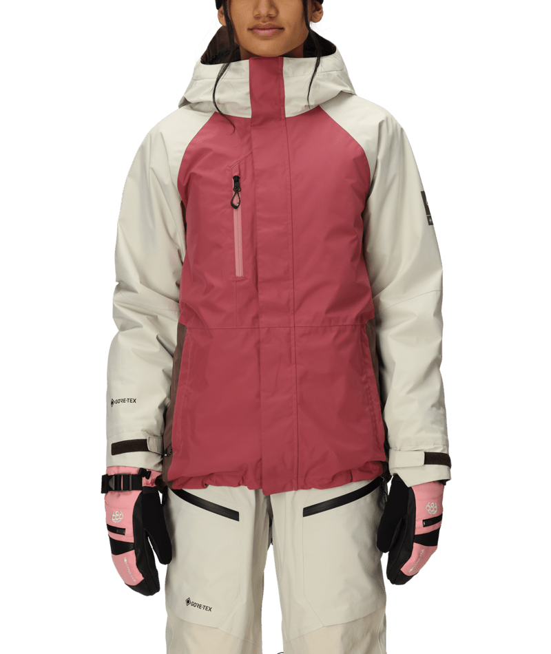 WOMENS GORE-TEX WILLOW™ INSULATED JACKET - ROSEWOOD COLORBLOCK