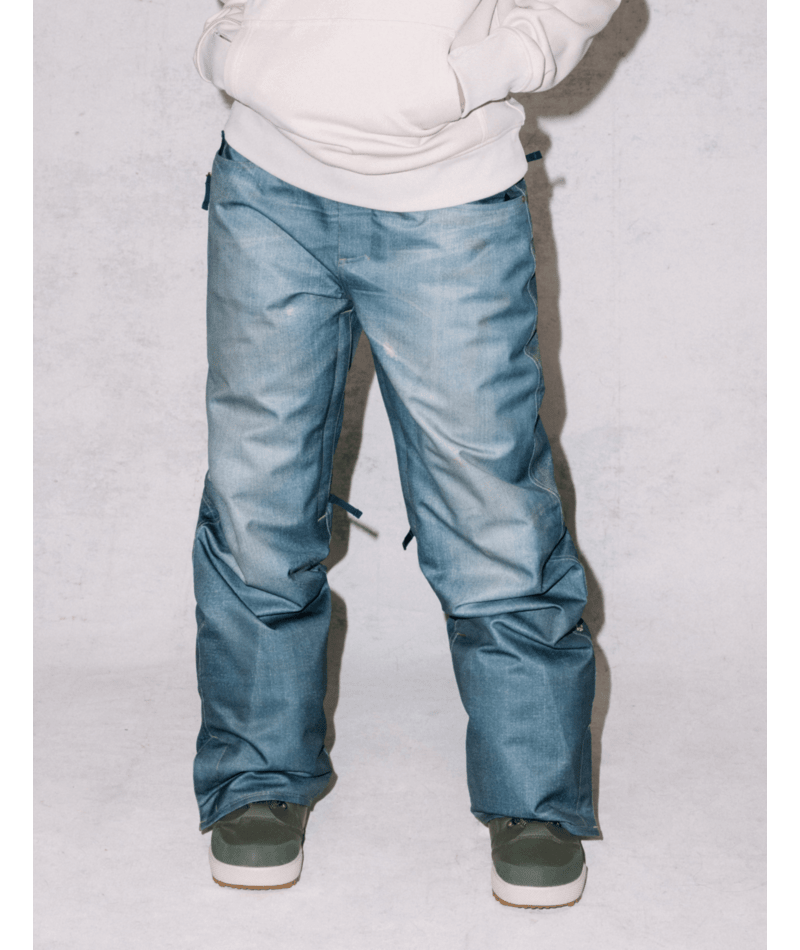 WOMENS DECONSTRUCTED DENIM INSULATED PANT - INDIGO DENIM