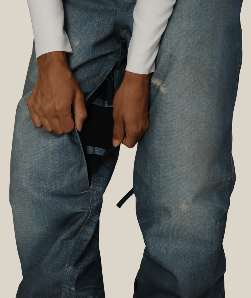 WOMENS DECONSTRUCTED DENIM INSULATED PANT - INDIGO DENIM