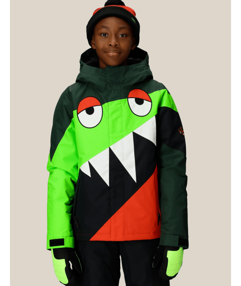 BOYS SNAGGLETOOTH OWEN INSULATED JACKET - BOREALIS GREEN COLORBLOCK