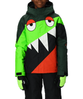 BOYS SNAGGLETOOTH OWEN INSULATED JACKET - BOREALIS GREEN COLORBLOCK