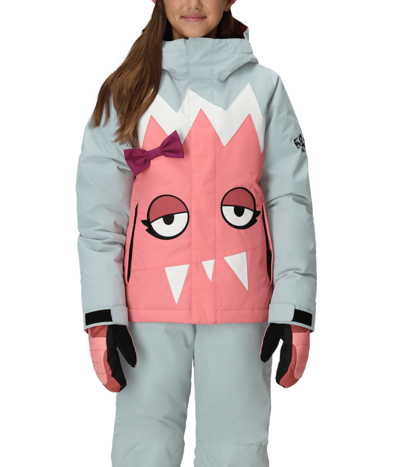 GIRLS SNAGGLETOOTH LUNA INSULATED JACKET - GERANIUM PINK COLORBLOCK
