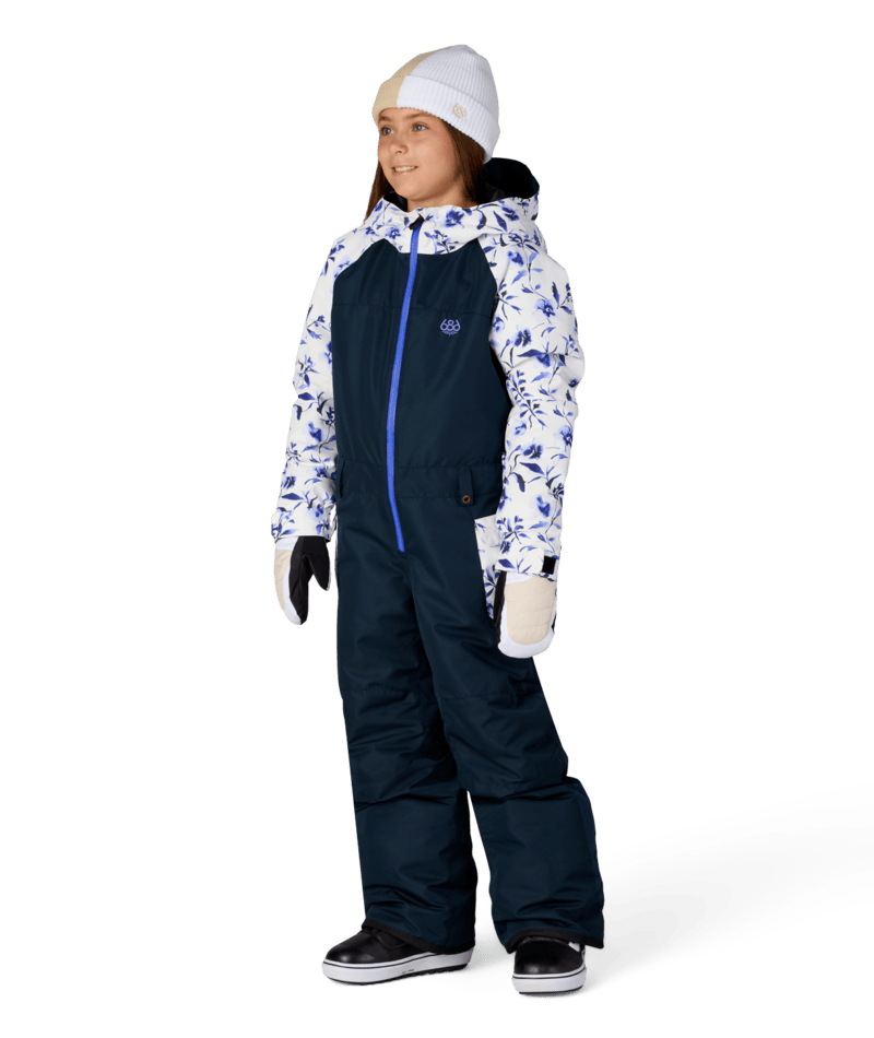GIRLS SHINE INSULATED ONE-PIECE - BLUE PORCELAIN COLORBLOCK