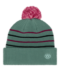 YOUTH POM BEANIE - DUSTY MARINE COLORBLOCK