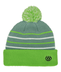 YOUTH POM BEANIE - LIME COLORBLOCK