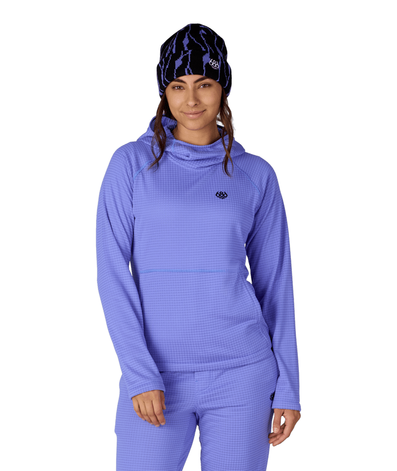WOMENS MISSION GRID™ HOODY - ALPENGLOW BLUE
