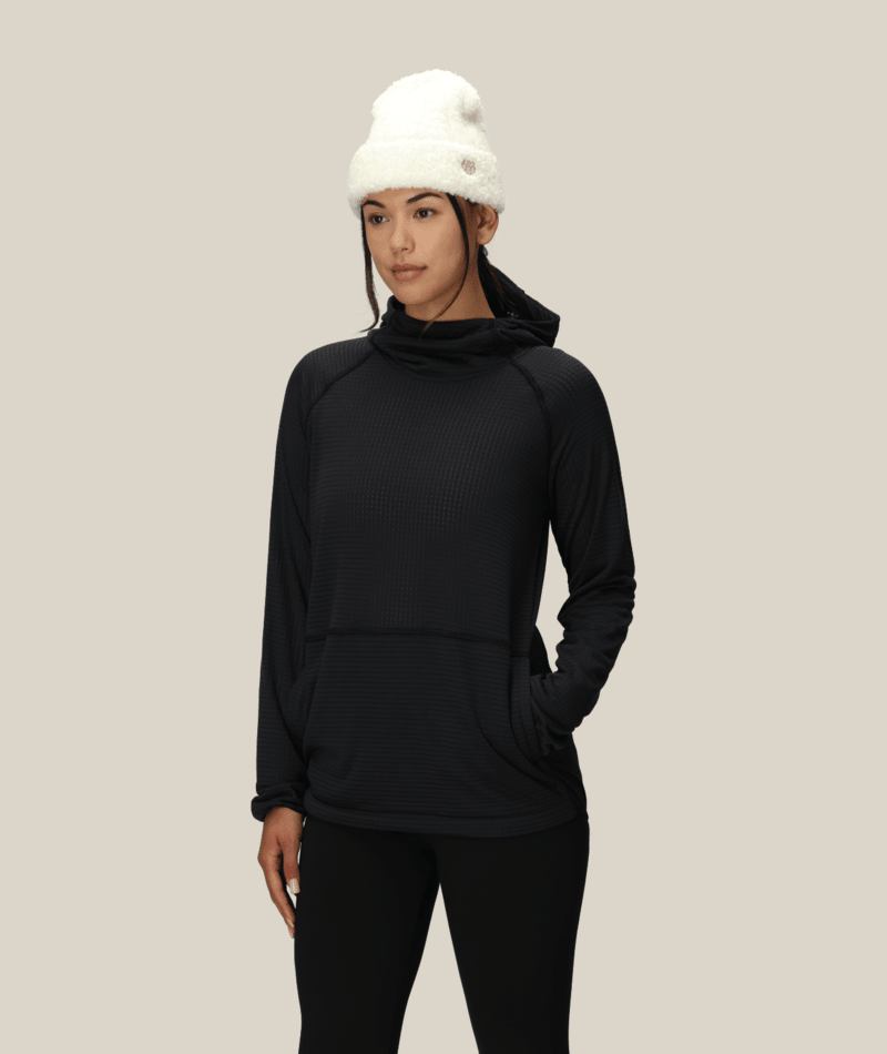 WOMENS MISSION GRID™ HOODY - BLACK