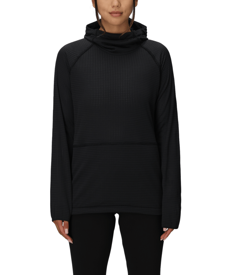 WOMENS MISSION GRID™ HOODY - BLACK
