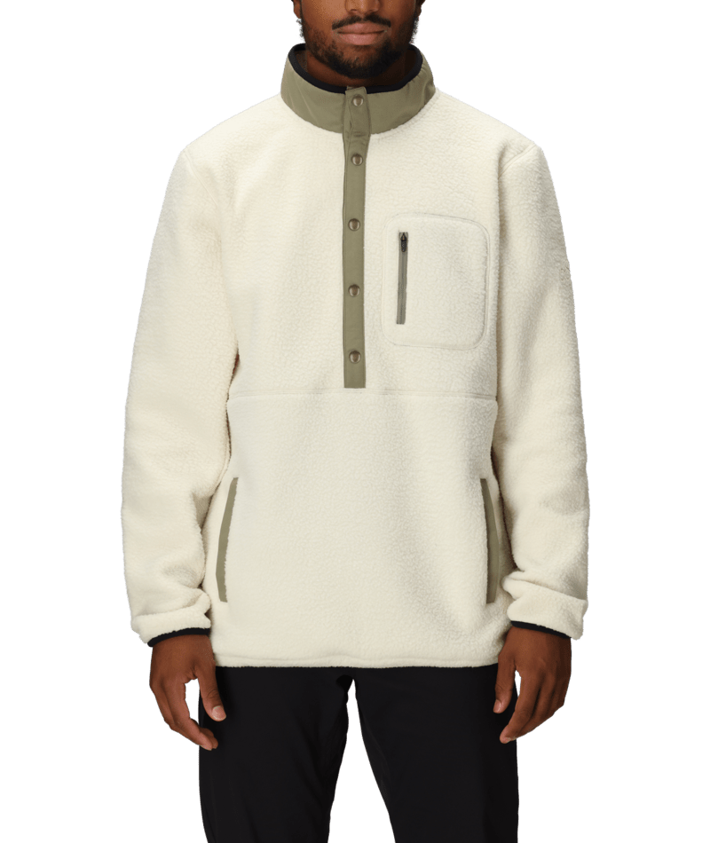 MENS TIOGA FLEECE PULLOVER - LIMESTONE